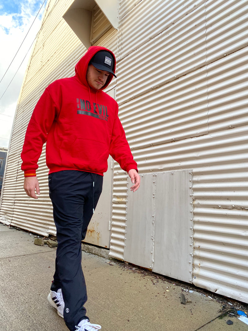 FEAR NO EVIL HOODIE - RED